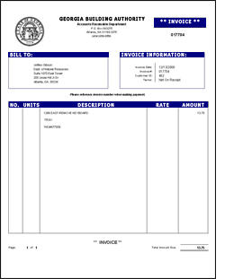 Image of Sample GBA Invoice